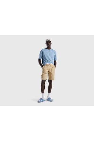United Colors of Benetton Unıted Colors Of Benetton Keten Erkek Şort 4agh59578 Bej