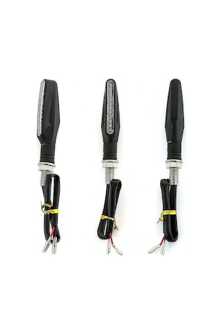 Monyee Motorcycle Led Sinyal Lambaları 12v 12leds - Dayanıklı, Su Geçirmez, Evrensel Uyum Honda, Yamaha, Suzuki, Kawasaki Vb. - Siyah Abs Kasa