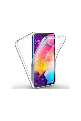 Galaxy A02 Kılıf Zore Enjoy 360 Derece Tam Kaplayan Silikon Kılıf Renksiz