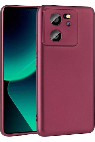 Xiaomi Mi 13t Pro Kılıf Esnek Yapılı İnce Slim Silikon Kapak Ryc/premier Bordo