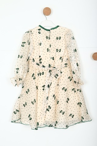 Xo Kids Kız Çocuk Elbise 3-7 Yaş 2558 Yeşil