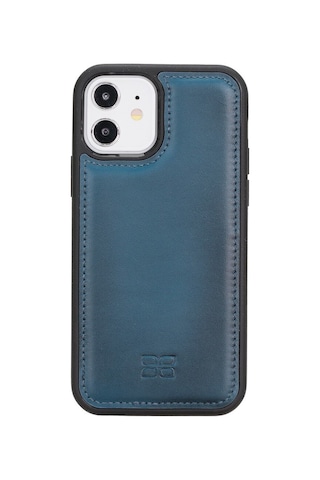 Bouletta Apple Uyumlu iPhone 12 Pro Deri Arka Kapak Brn4Ef Mavi (541846438)