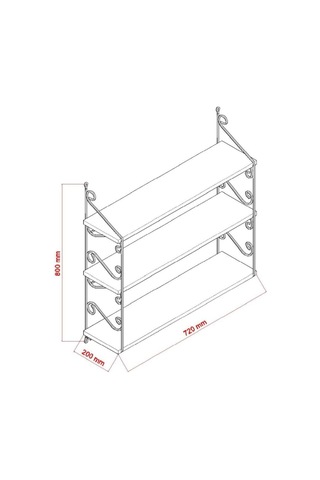 Decormet Seramoni Raf Seti 3 Raflı 200 720 Safir Meşe - Mal Safir Meşe