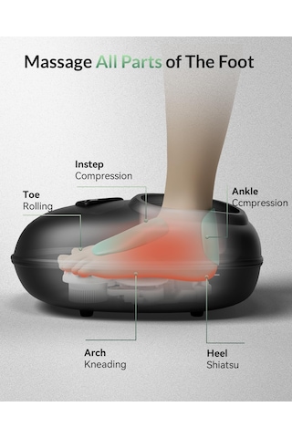 Snailax Isı İle Ayak Masajı, Shiatsu Ayak Masajı Derin Yoğurma, Sıkıştırma, Çoklu Modlar Ve Ev Ofis Kullanımı İçin Ayarlanabilir Yoğunluk, Kadın Erkek İçin Hediyeler, Doğum Günü Hediyesi
