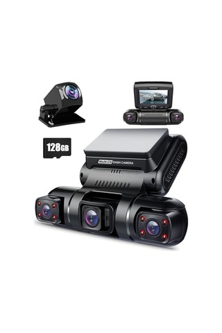 Dash Cam, 4 Kanallı Kamera Fhd 1080px4, Ön, Sol, Sağ Ve Arka, Ön Ve Arka İç, Dahili Gps Wifi, 256 Gb Max,  128 Gb Kart, D90-4ch
