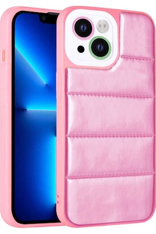 Apple Uyumlu iPhone 13 Kılıf Kamera Korumalı Airbagli Renkli Zore Seksek Kapak Pembe