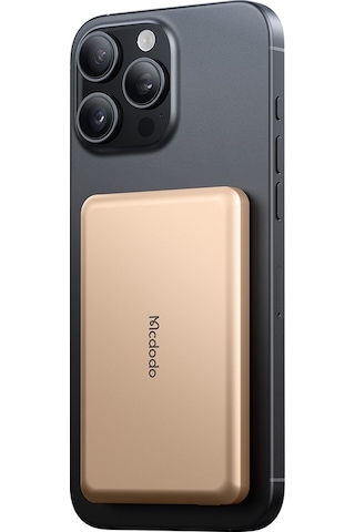 Mcdodo Mc-4642 5000mah 20w Metal Ultra İnce Kablosuz Powerbank Gold