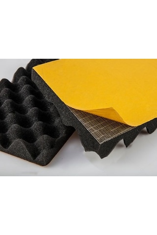 Türkeli Akustik Yumurta Süngeri Kendinden Bantlı 30 MM 50 x 50 CM 60Dns