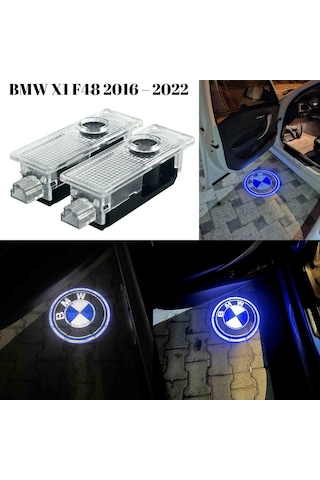 Bmw X1 F48 2016 2022 Uyumlu Kapı Altı Led Aydınlatma Araca Özel 3 Boyutlu Logo Lazer Işık 2li Set