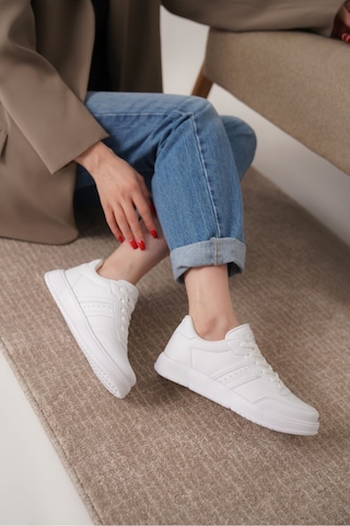 Daxtors Daxors D163 Günlük Ortopedik Kadın Sneaker Spor Ayakkabı Beyaz