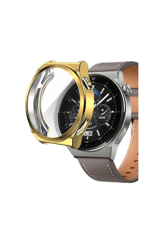 Huawei Watch Gt 3 Pro 43mm Tgco Watch Gard 02 Koruyucu Silikon - Gold