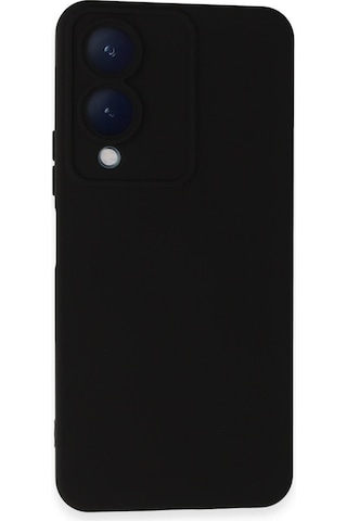 Newface - 941 - Vivo Y17s Kılıf Nano İçi Kadife Silikon - Csmo-tex - - Siyah Sıyah