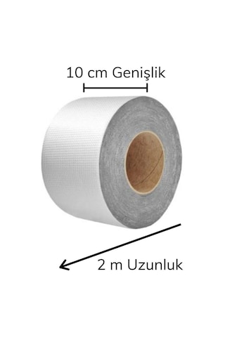 Folyo Kauçuk Bant Yapışkanlı Su Geçirmez Çatı Boru Tamir Bandı 2metre X 10 Cm Diğer