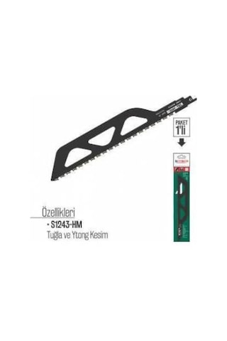 Bay-Tec Tuğla ve Ytong Tilki Kuyruğu Ucu Kılıç Testere Ucu 305 MM