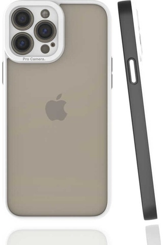 Apple Uyumlu iPhone 13 Pro Max Kılıf Zore Mima Kenarları Renkli Silikon Kılıf