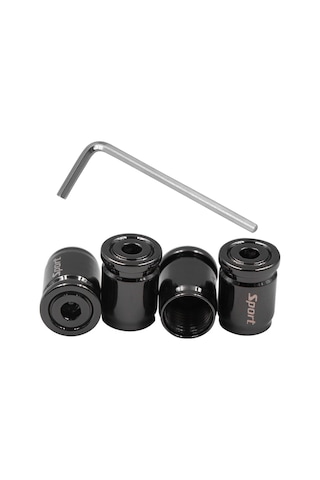 Ximistore9 Oto Ve Motosiklet Lastik Açma Korumalı Emme Valfi Kapağı, Paslanmaz Çelik, Toz Ve Sızıntı Engeli, 4'lü Siyah Set