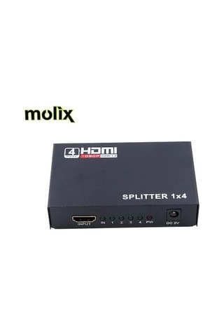 Molix 4 Port Hdmı Çoğaltıcı Splitter Hdmı 1.4V Çoklayıcı Dağıtıcı