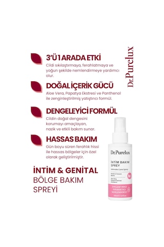 Genital Bölge Sıkılaştırıcı, Koku Giderici, , Akıntı Karşıtı İntim Sprey 100 Ml