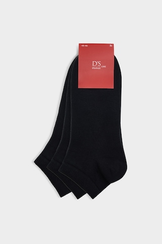 D'S Damat Ds Damat Siyah 3'lü Pamuklu Spor Patik Çorap Set 6hc16ortpcst3 Çok Renkli
