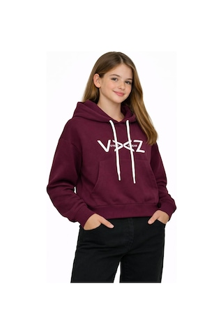 Kız Çocuk Kapüşonlu Sweatshirt Bgl-st05274 MÜRDÜM