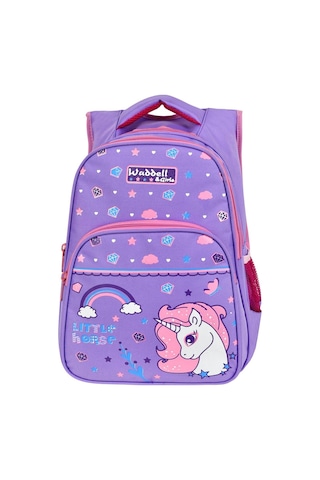 Waddell Lisanslı Lila Little Horse Desenli İlkokul Sırt Çantası Ve Beslenme Çantası