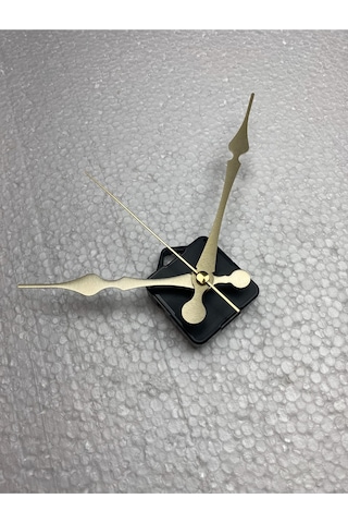 Saat Mekanizması, Akar Sessiz Duvar Saati Mekanizması, 14 Mm Şaft, Akrep-yelkovan-saniye- Askılı Gold Altın