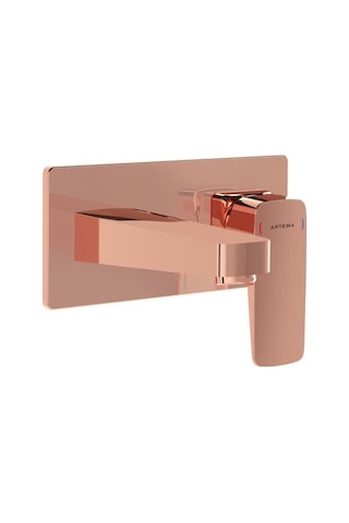 Artema Root Square A4273826 Ankastre Sıva Üstü Lavabo Bataryası Bakır