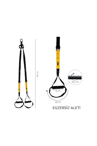 Rebuwo Suspension Trainer Cross Training Pro Egzersiz Seti Sarı