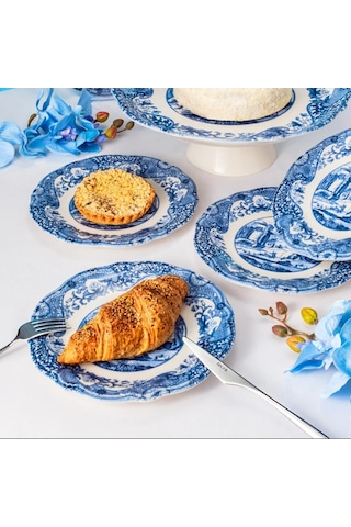 Fecra Vintage Blue 8 Parça Sunum Seti