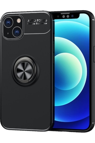 Apple Uyumlu iPhone 13 Kılıf Yüzüklü Magnetli Ravel Case (538651481)