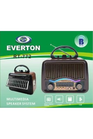 Everton Rt-772 Bluetooth Usb-micro Sd Nostaljik Radyo