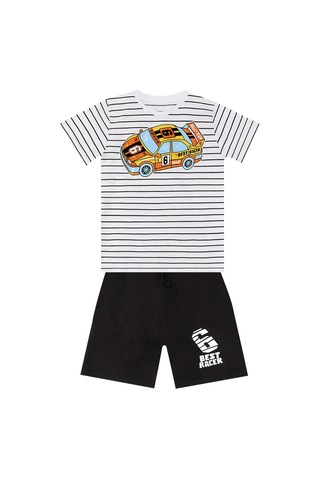 Denokids Mshb&g Yarışçı Erkek Çocuk T-shirt Şort Takım Çok Renkli