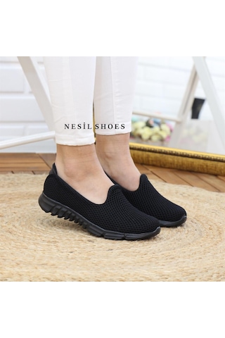 Nesil Shoes Dvm 901 Siyah Anatomik Esnek Kadın Yürüyüş Ayakkabısı-siyah Siyah