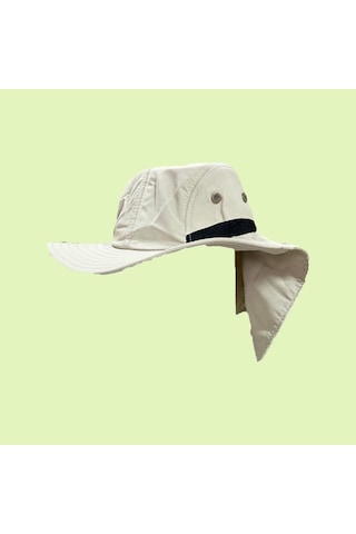 Krem Beyaz Ayarlanabilir Özellikli Outdoor Bahçe - Safari Şapkası Çok Renkli
