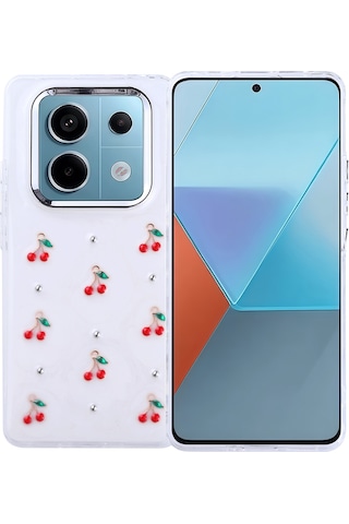 Xiaomi Redmi Note 14 Pro 4g Kılıf Airbag Tasarımlı Simli Şeffaf Kutup Kapak