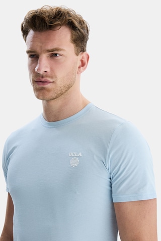 Ucla Bass Gök Mavisi Bisiklet Yaka Baskılı Standard Fit Erkek Tshirt Gök Mavisi