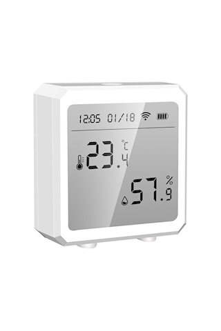 Lemestar Tuya Wıfı 2.4g Mini Nem Ve Sıcaklık Sensörü -10 C/+55 C Aralığında, 0-100% Rh Ölçüm Pil Dahil Değil
