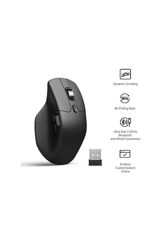 M6 Kablosuz Fare, En Iyi Pixart 3311, Pixart 3395 Ve Pixart 3950 Sensör, 2.4 Ghz, Bluetooth Ve Usb K Fm60071s-t