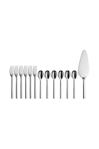 Wmf 13 Parça Meyve Ve Pasta Servis Seti, 6 Kişilik, Kahve Kaşığı, Pasta Çatalı Ve Pasta Servis Spatulası, Cromargan Yüksek Kaliteli Parlak Paslanmaz Çelik, Bulaşık Makinesinde Yıkanabilir Sku: Smg86 Abanoz