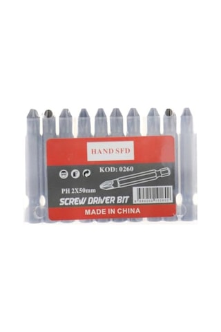 Hand Sfd Yıldız Tornavida Bits Uç, Ph2, 50 Mm, 10 Adet