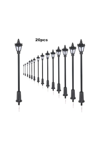 20 Adet Sıcak Beyaz Model Sokak Lambaları Düzeni Elektrik Direği