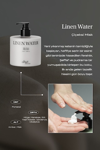 Yaşlanma Karşıtı Saten Bitişli Vücut Losyonu Kundal Silky Gleam Body Lotion Linen Water