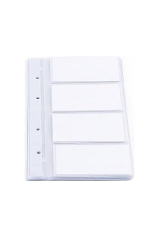 2k Kartvizit Albümü Yedeği 4 Sıralı 96 Kartlık 237 Şeffaf 12x25,5 Cm