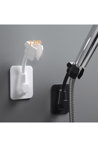 Primepickings Sarı 360 Ayarlanabilir Banyo Duş Başlığı Tutucu Duvara Monte Duş Başlığı Memesi Tutucu Br 2 Katlı Gri