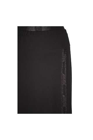 Hesna Kadın Esma Yanı Simli Astarlı Siyah Çan Etek Siyah