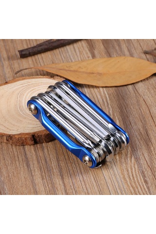 Skycity 11'lü Bisiklet Tamir Aleti Seti: Zincir Kırıcı, Tornavida, Hex Anahtarlar - Hafif, Dayanıklı, Taşınabilir Mavi Diğer