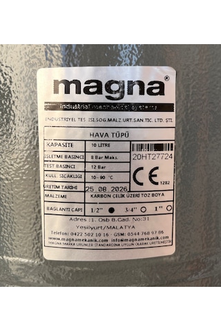 10 Lt. Hava Tüpü - Kalorifer Tesisatı İçin 10 Bar