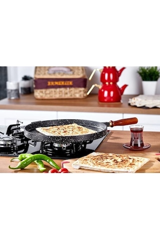 Taç Döküm Granit Gözleme Tavası 36 cm Siyah TAC-6343