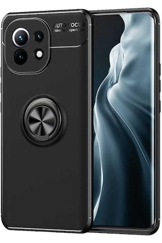 Xiaomi Mi 11 Kılıf Zore Ravel Yüzüklü Silikon Kılıf