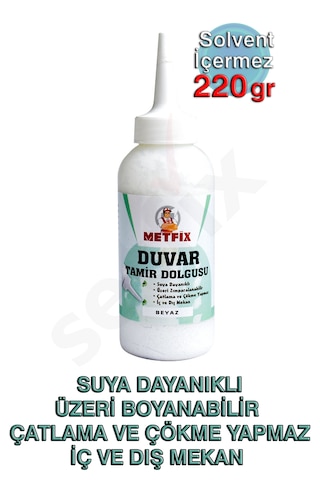 Duvar Tamir Dolgusu 220gr, Beyaz, Suya Dayanıklı, Üzeri Boyanabilir Diğer